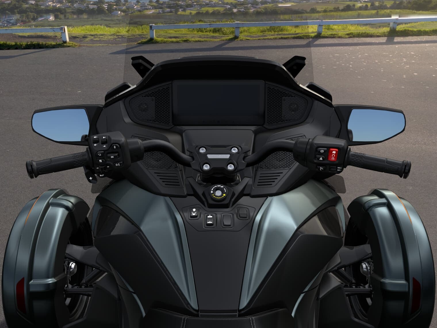 Can-Am Spyder RT 2026 — Mineral Blue — Приборы и органы управления