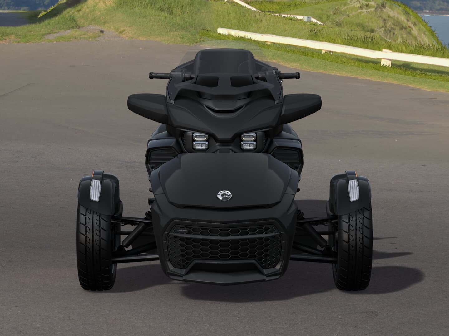 Can-Am Spyder F3 Limited 2026 — Monolith Black Satin — Вид спереди